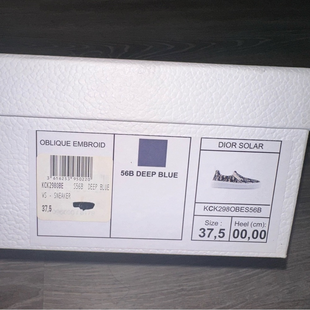 Dior Navy and Cream Slip-On Sneakers - Picture 5 of 5